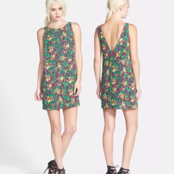 Tildon Stained Glass Crystal Printed Shift Dress - Picture 6 of 6